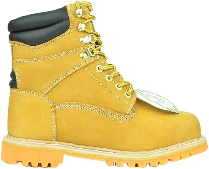 8'' WHEAT MEN'S WORK BOOTS/CONSTRUCTION BOOTS