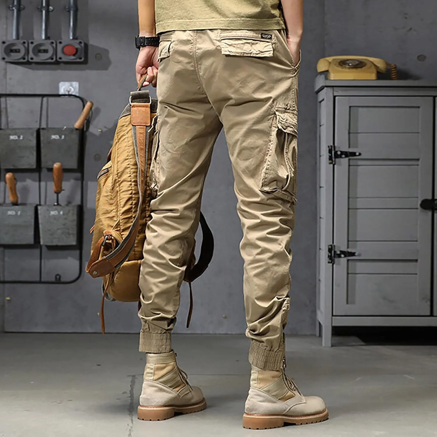 aihihe Cargo Pants and Shorts for Men Relaxed fit Mens 5 Pocket Work Pants Baggy Linen Pant Golf Pants for Men Relaxed fit