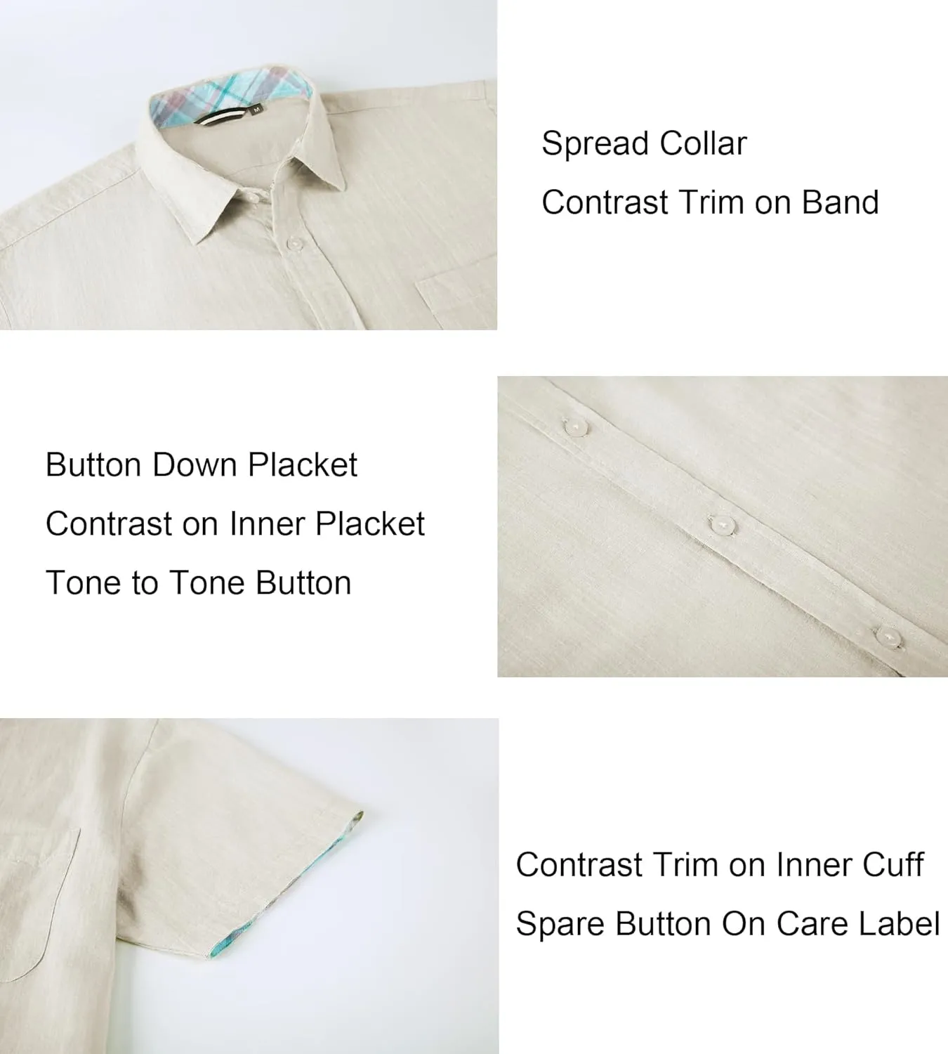 Alex Vando Mens Dress Shirts 4-Way Stretch Wrinkle Free Regular Fit Short Sleeve Men Button Down Shirt