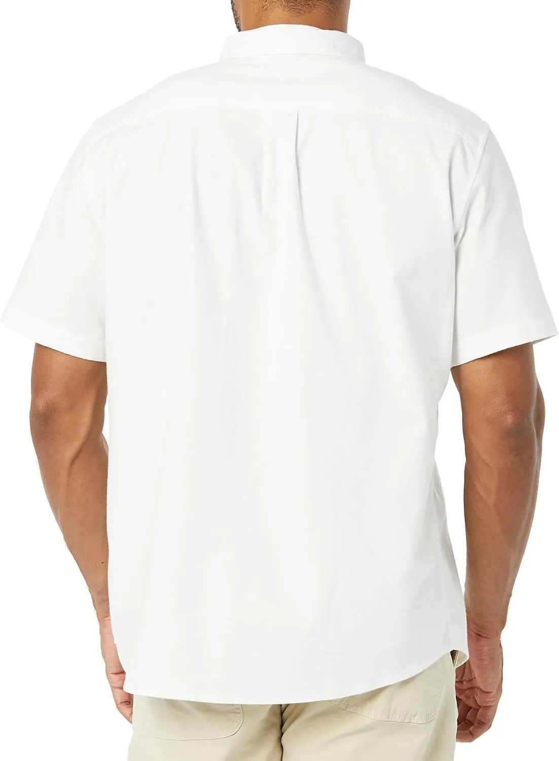 Amazon Essentials Men's Slim-Fit Short Sleeve Stretch Oxford Shirt with Pocket
