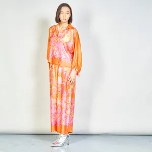 Botanical flow wide-leg pants wholesale