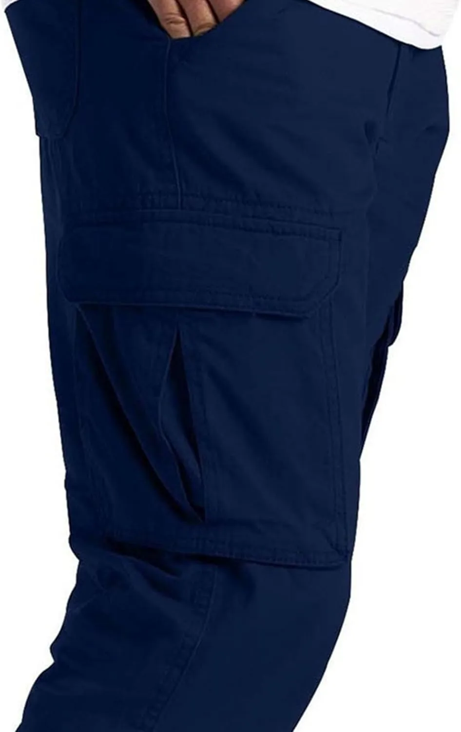 Cargo Work Pants for Men Multiple Pockets Straight Leg Trousers Slim Fit Casual Outdoor Hiking Travel Pants