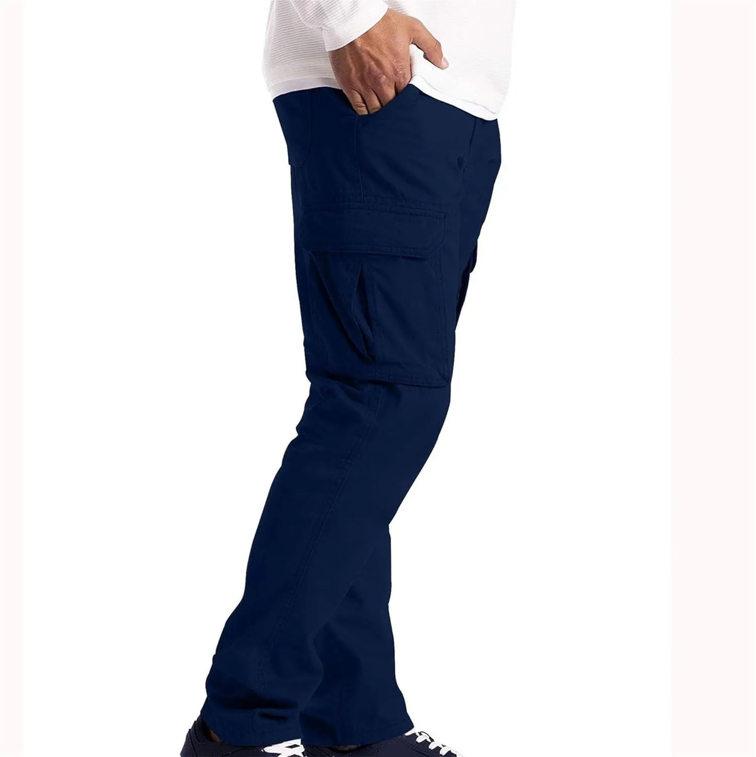 Cargo Work Pants for Men Multiple Pockets Straight Leg Trousers Slim Fit Casual Outdoor Hiking Travel Pants