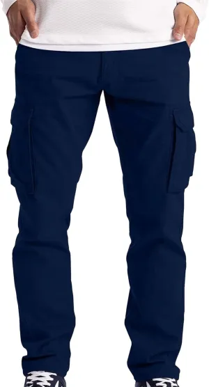 Cargo Work Pants for Men Multiple Pockets Straight Leg Trousers Slim Fit Casual Outdoor Hiking Travel Pants