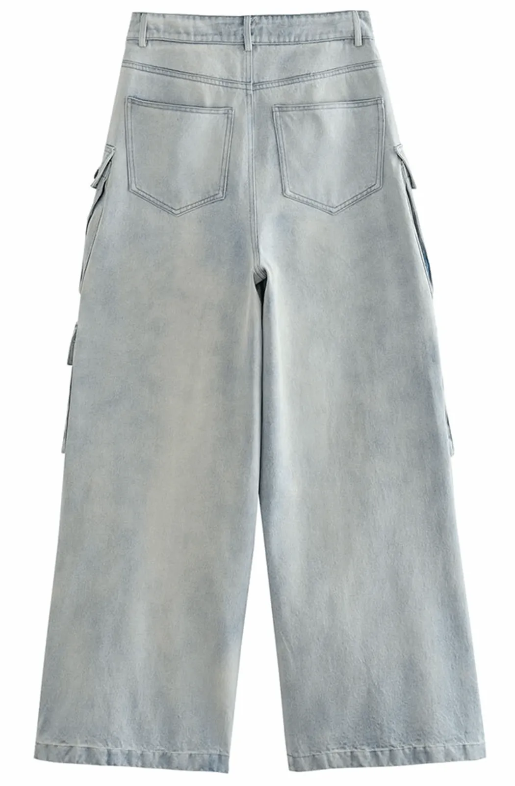 Denim light blue cargo pants