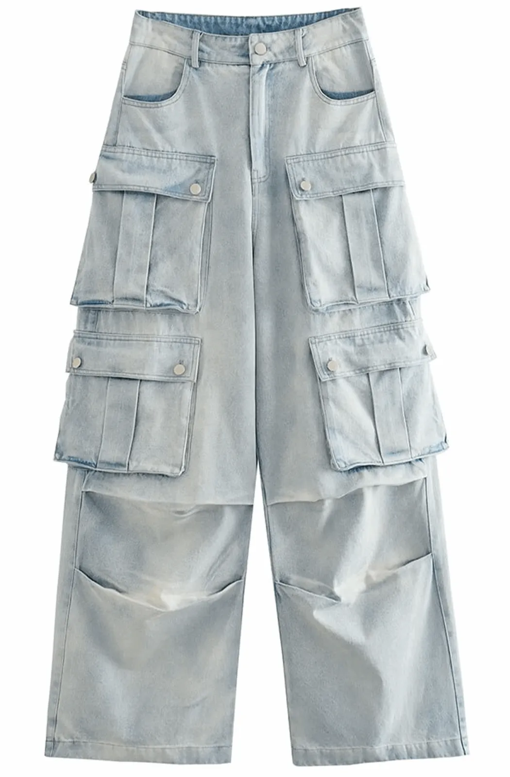 Denim light blue cargo pants