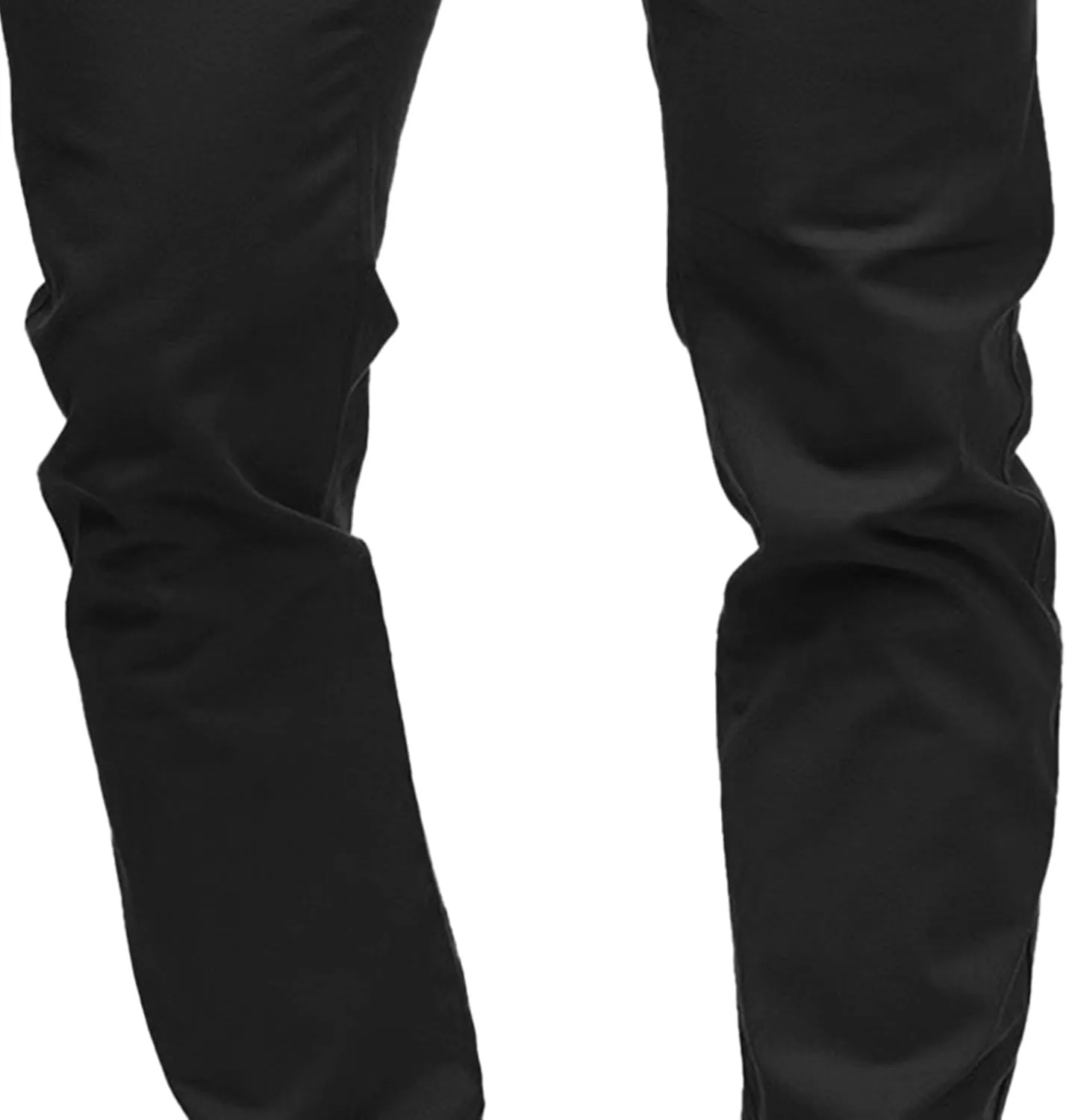 DGHM-JLMY Men's Solid Color Chinos Lightweight Casual Slim Fit Stretch Pants Flat-Front Skinny Regular Dress Pants