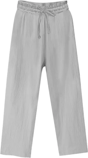 Linen Pants for Women High Waisted Wide Leg Flowy Trousers Drawstring Casual Summer Beach Vacation Pant