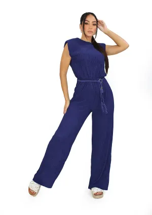 LP-IRIS-7J Blue Ink Jumpsuit de Mujer