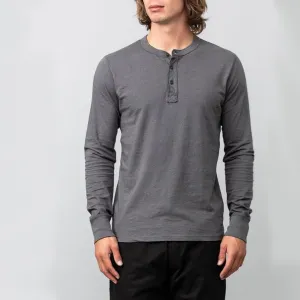 L/S Heather Jersey Henley (Heather Grey)