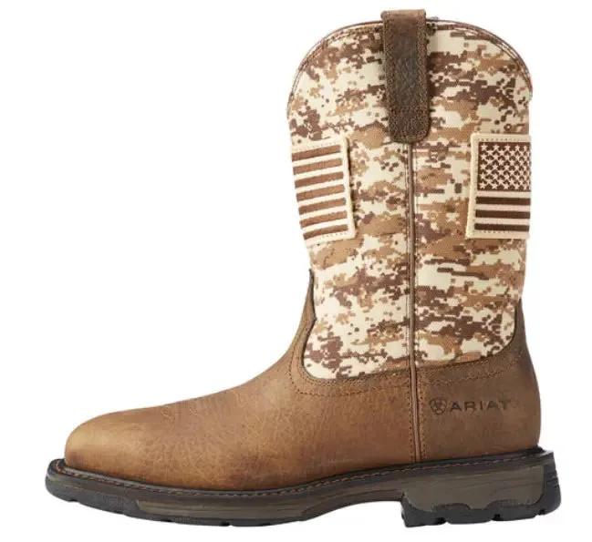 Mens Ariat Workhog Patriot  Durable, Supportive & Patriotic