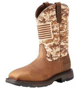 Mens Ariat Workhog Patriot  Durable, Supportive & Patriotic