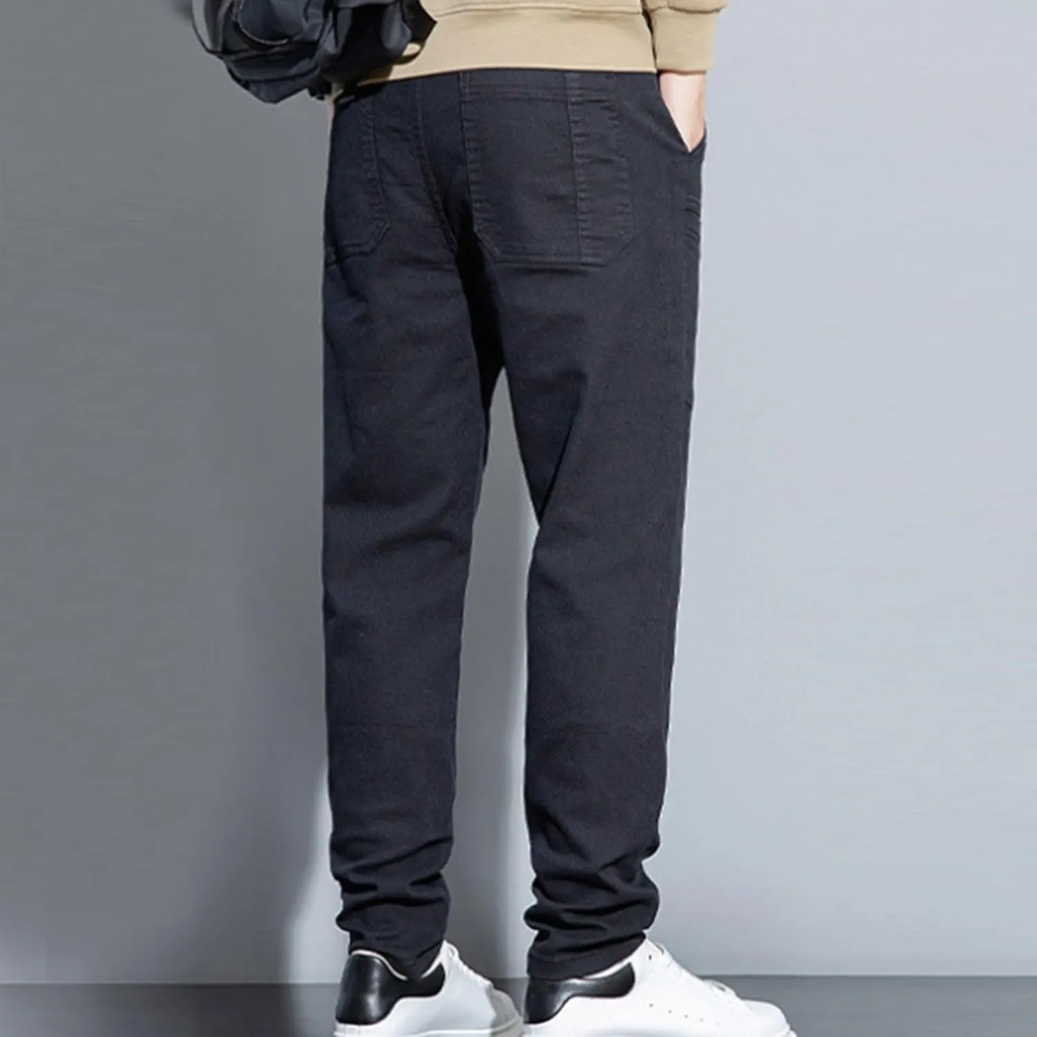 Mens Cargo Pants Slim Fit Multipants - High Stretch Multi-Pocket Durable Cargo Pants Drawstring Tapered Chinos Work Pant