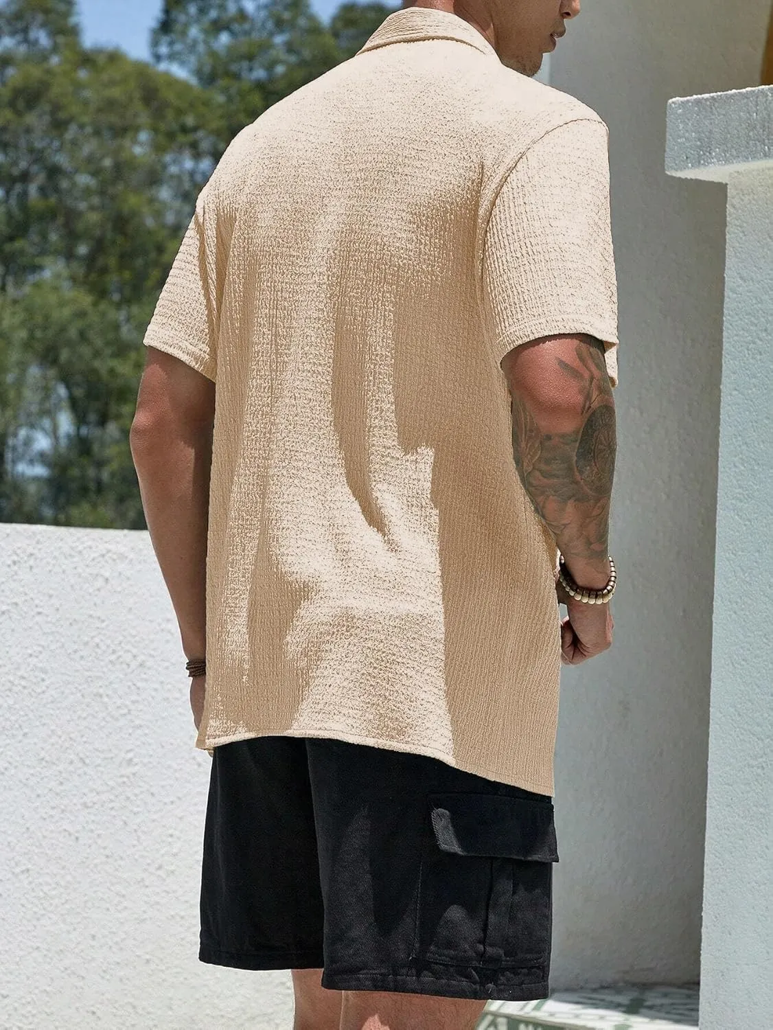 Men's Casual Shirts Short Sleeve Button Down Shirt for Men Vacation Clothing Beach Fashion Summer Tops