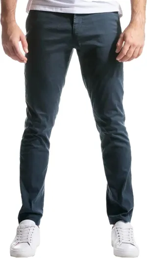 Men's Casual Skinny Tapered Chinos Stretch Business Comfy Slack Trendy Work Athletic Pants with Pockets