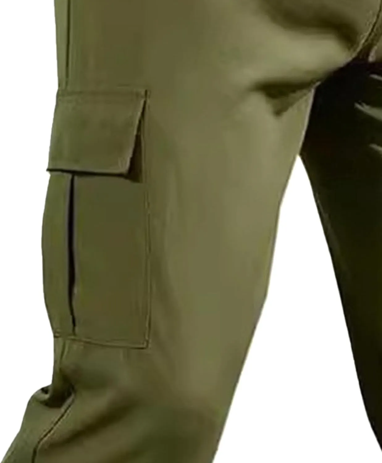 Mens Chinos Slim Fit Pocket Pants Regular Fit Casual Cargo Joggers Tapered Dress Comfort Solid Trousers