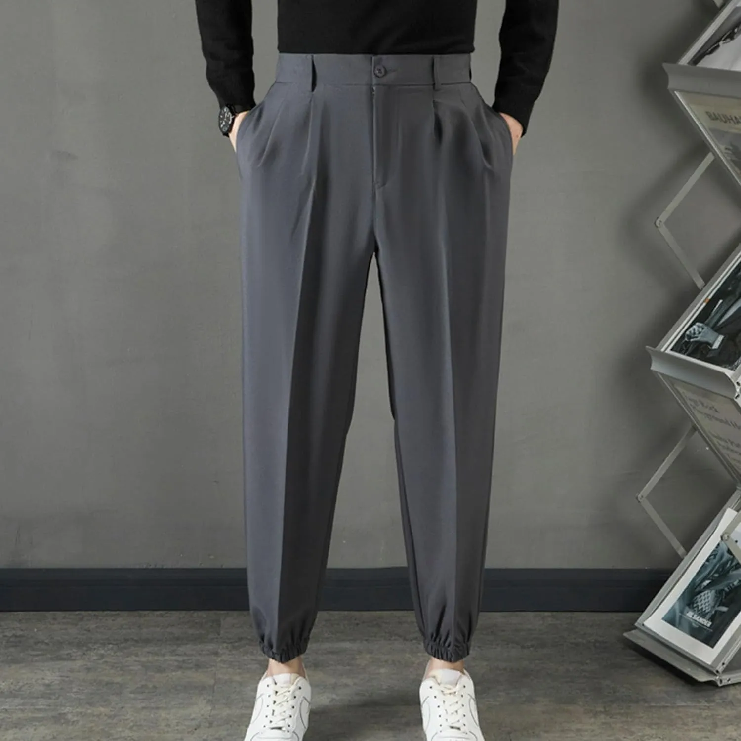 Mens Dress Pants Stretch Tapered Golf Joggers with Belt Loops Slim Fit Casual Business Travel Work Sweatpants 2025