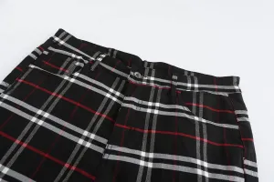 Men's Fashion Stretch Dress Pants Slim Fit Plaid Skinny Long Pants Casual Business Sweatpants Dress Chinos Pants