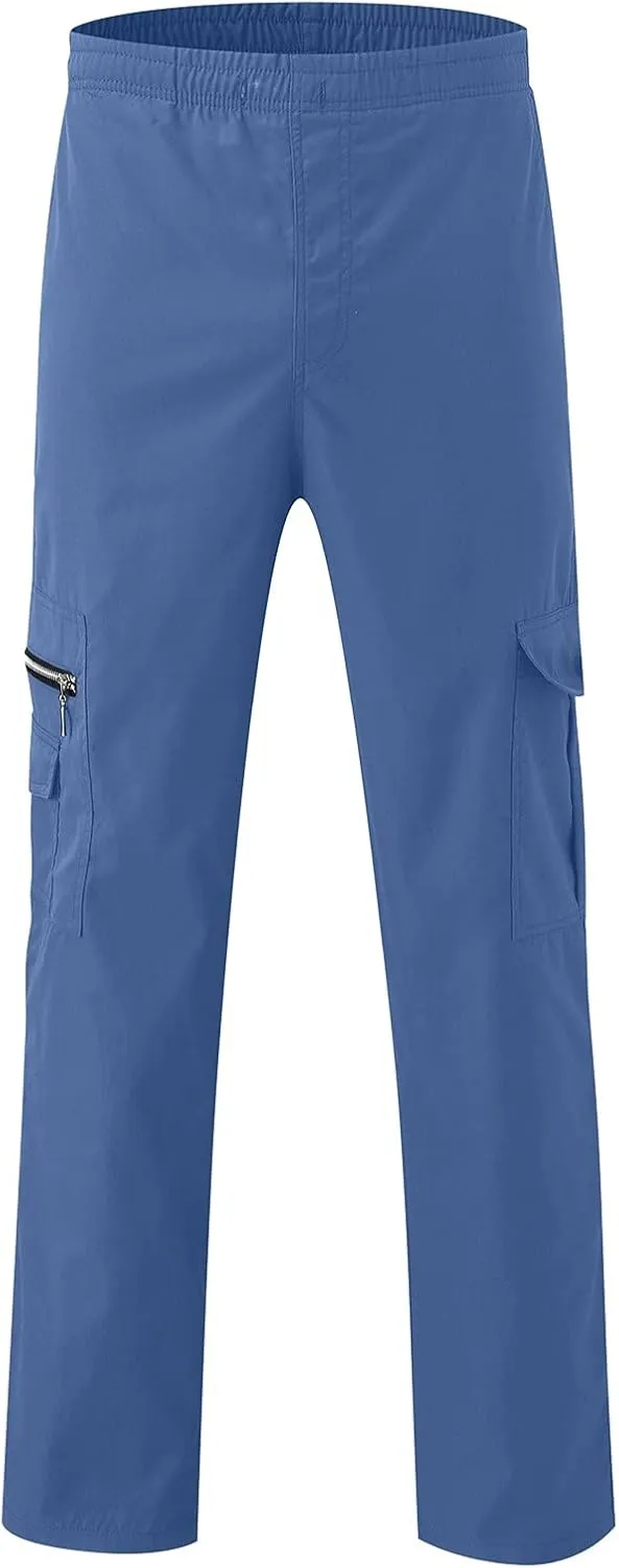 Mens Workout Cargo Sweatpants Tactical Pant Rip-Stop Hiking Pants Men Trouser Drawstring Work Joggers Men's Sweatpant