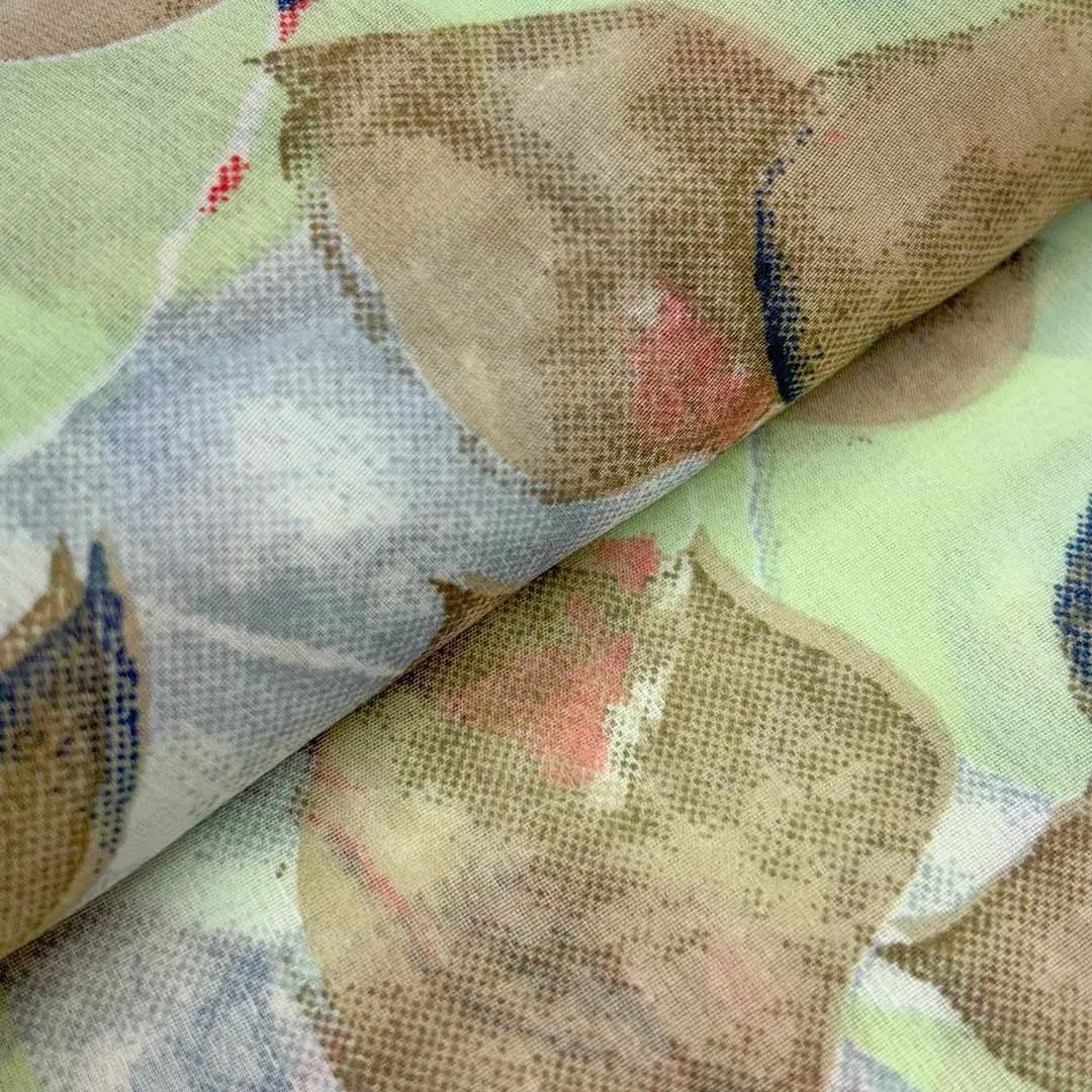 Multicolor Floral Printed Georgette Fabric