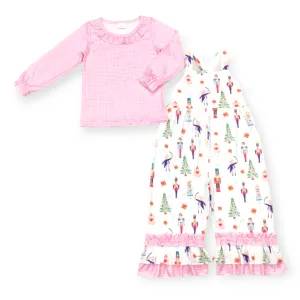 nutcracker overalls romper & layering shirt