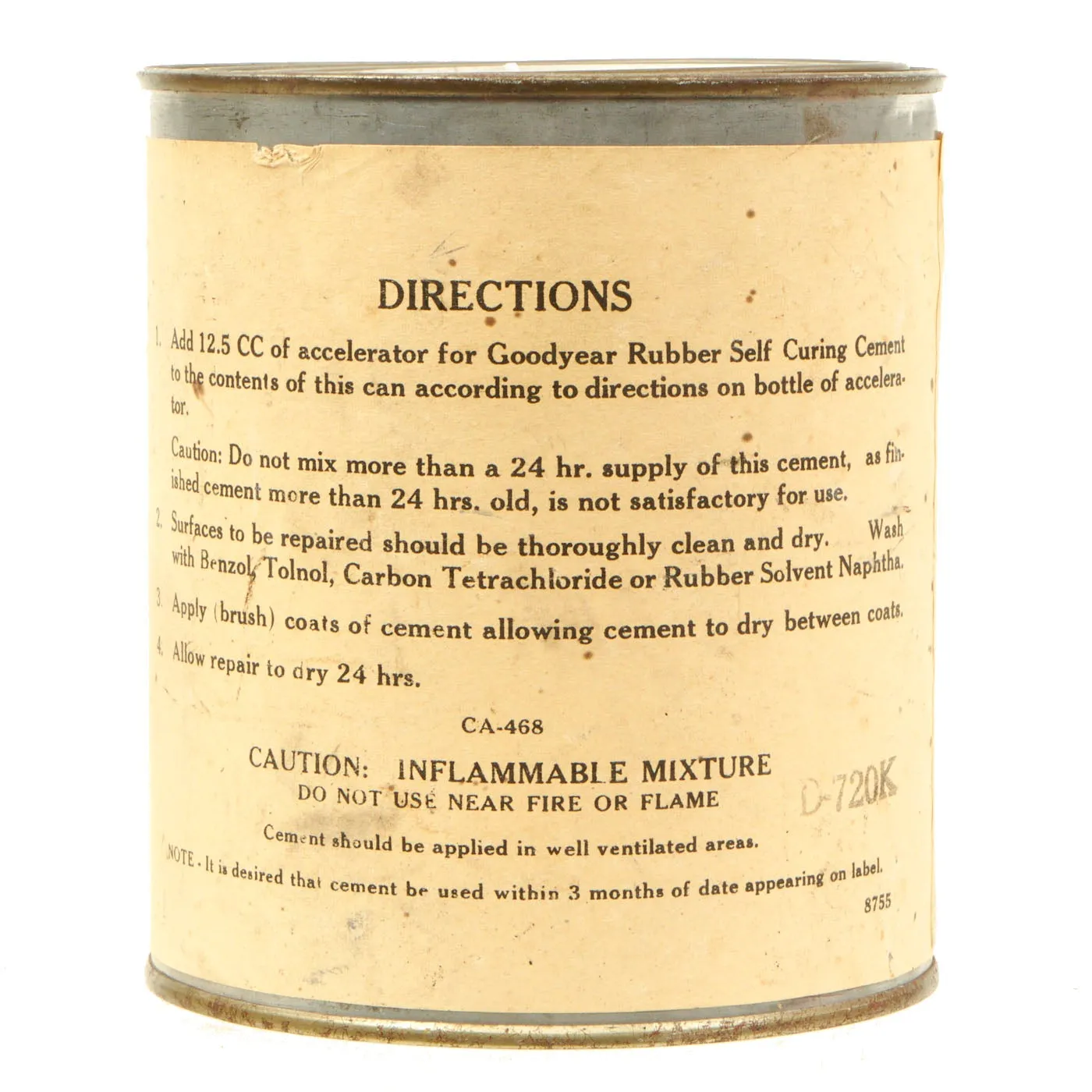Original U.S. WWII United States Naval Rigid Airship Inner Frame Structure Piece With Air Ship Rubber Cement