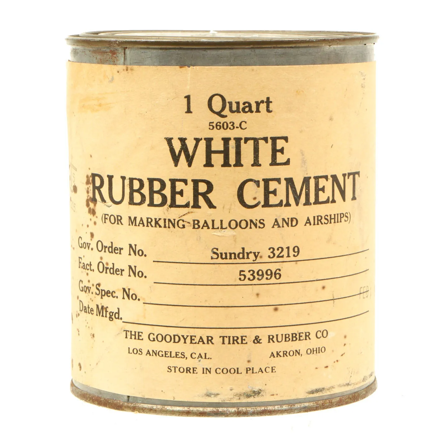 Original U.S. WWII United States Naval Rigid Airship Inner Frame Structure Piece With Air Ship Rubber Cement