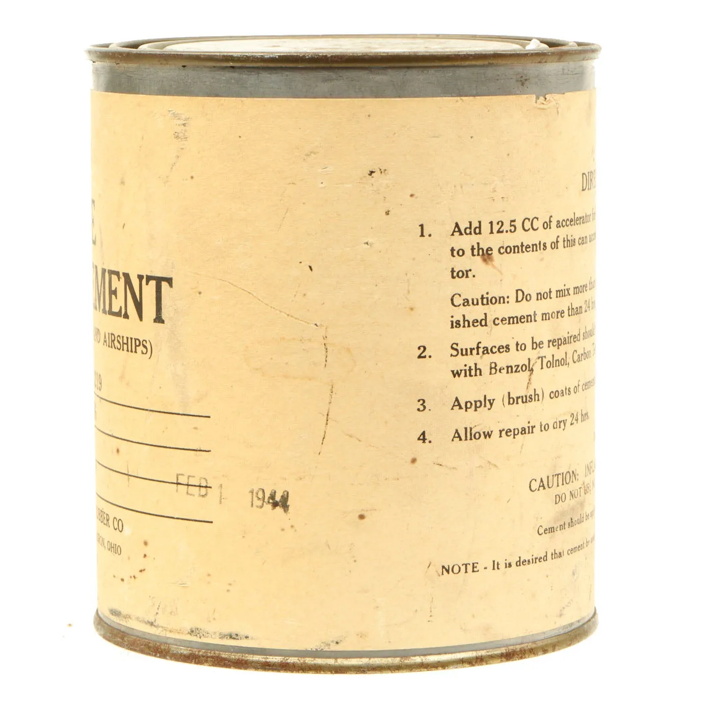 Original U.S. WWII United States Naval Rigid Airship Inner Frame Structure Piece With Air Ship Rubber Cement