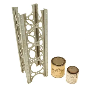 Original U.S. WWII United States Naval Rigid Airship Inner Frame Structure Piece With Air Ship Rubber Cement