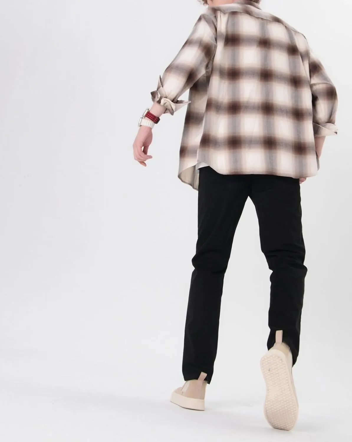 Plaid&Plain Mens Slim Fit Khaki Pants Mens Tapered Chino Pants