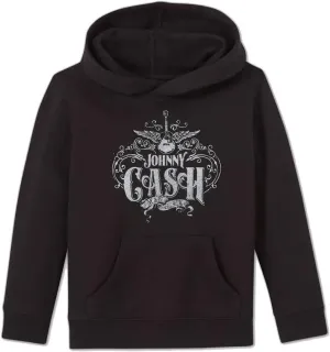 Toddler Boys' Long-Sleeve Cash Fleece Hooded Sweatshirt Hoody (Black)