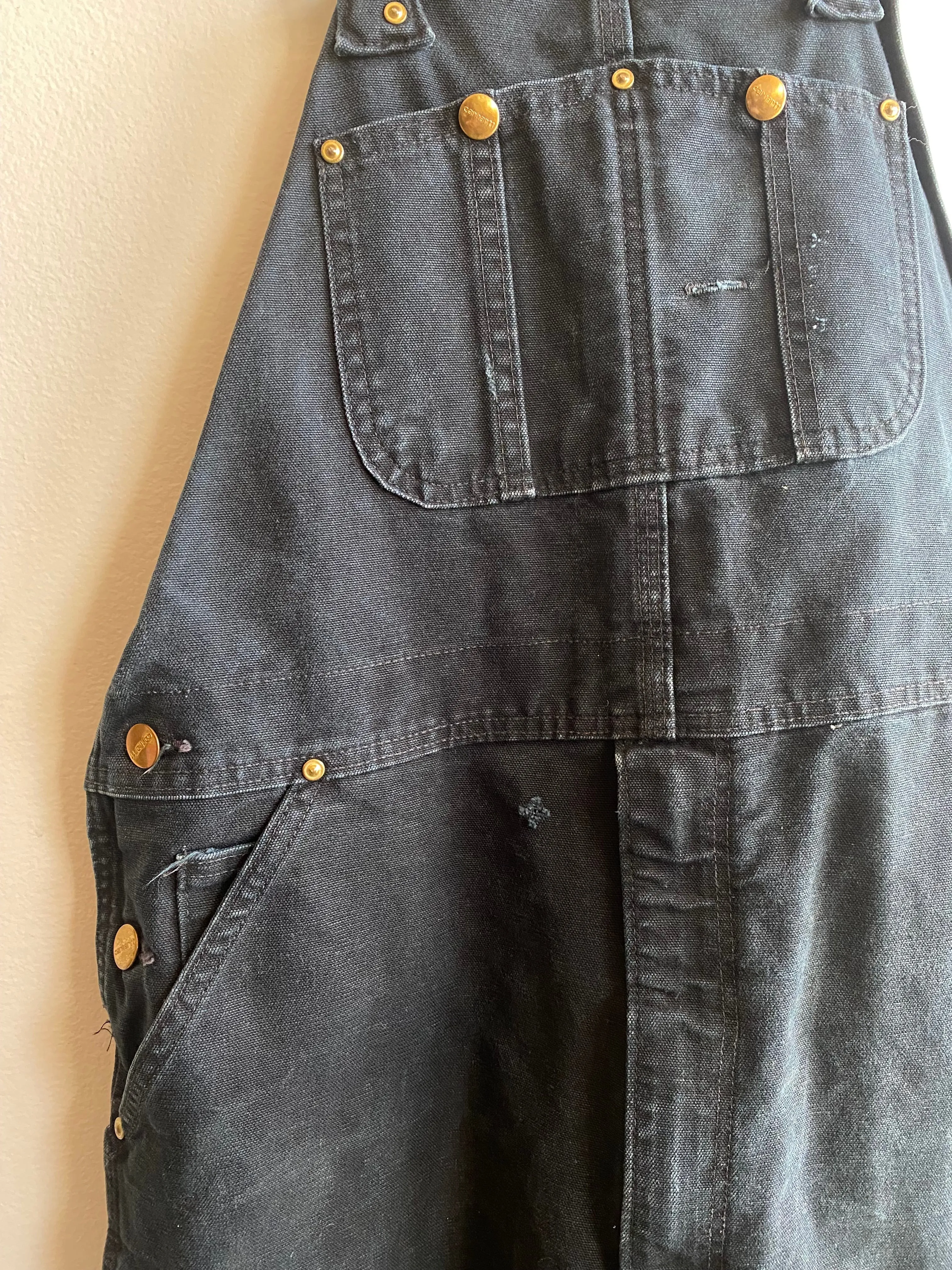 Vintage 1990s Carhartt Double Knee Canvas Overalls