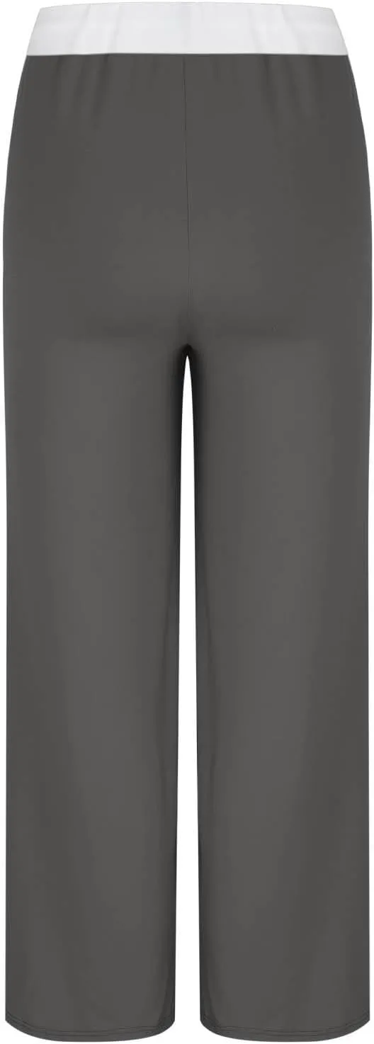 Women's Sweatpants Fashion Drawstring High Waist Lounge Pants with Pockets Summer Wide Leg Athletic Workout Trousers