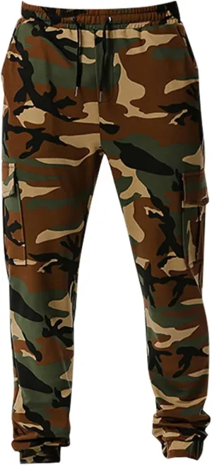 Ymosrh Khaki Cargo Pants for Men Jeans Solid Color Ripped Holes Frayed Gradient Washed Trousers Slim Fit Chinos