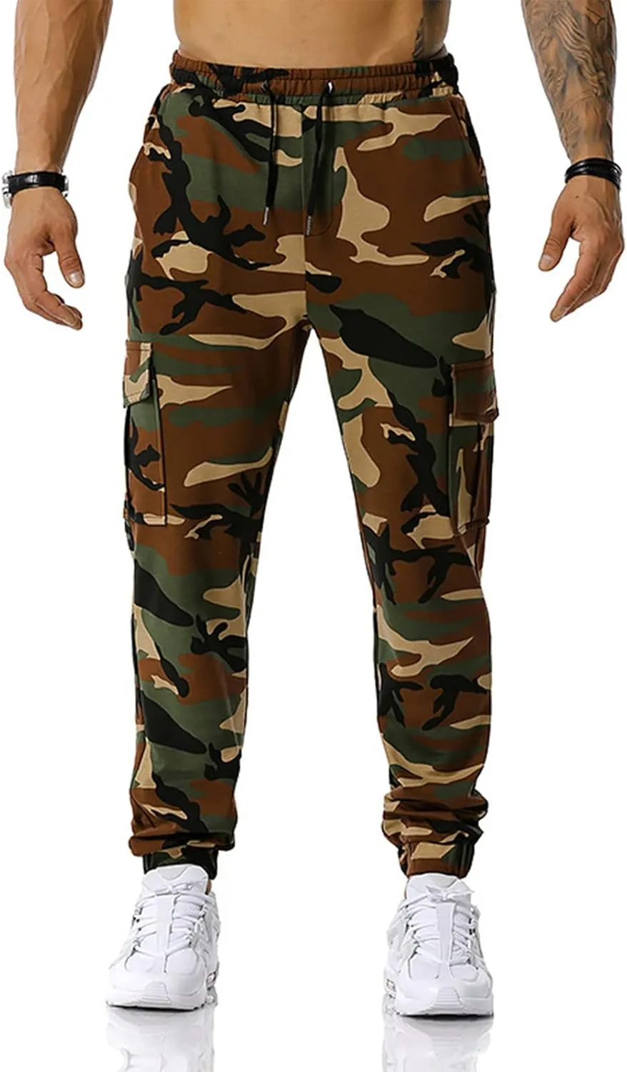 Ymosrh Khaki Cargo Pants for Men Jeans Solid Color Ripped Holes Frayed Gradient Washed Trousers Slim Fit Chinos