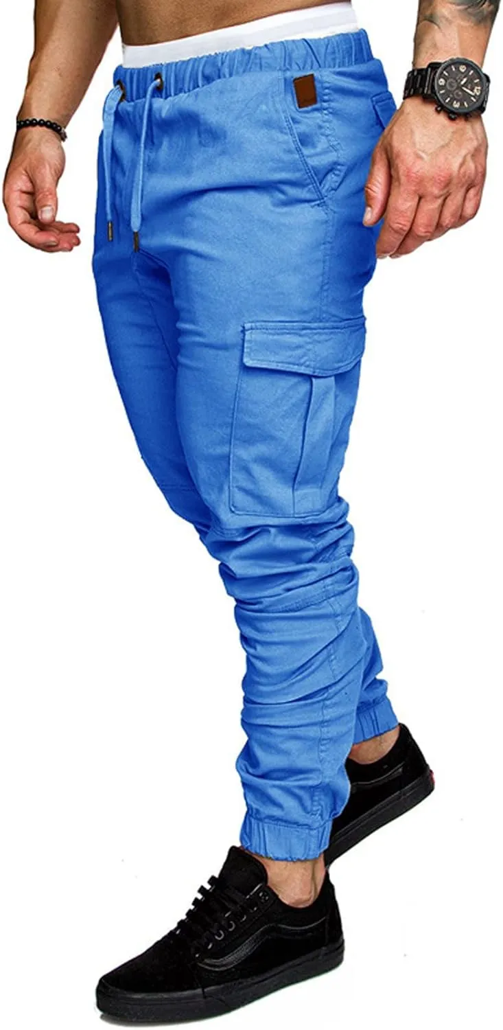 Ymosrh Khaki Cargo Pants for Men Jeans Solid Color Ripped Holes Frayed Gradient Washed Trousers Slim Fit Chinos