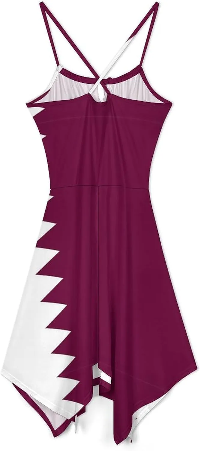 Zakqeik Women's Mexican Flag Camisole Dress Summer Party Casual Dress